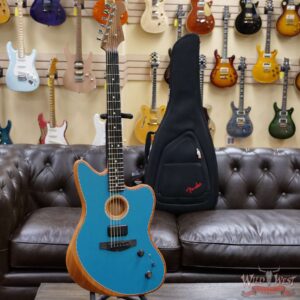 Fender American Acoustasonic Jazzmaster Ebony Fingerboard Ocean Turquoise - Image 6