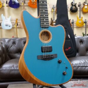 Fender American Acoustasonic Jazzmaster Ebony Fingerboard Ocean Turquoise - Image 8