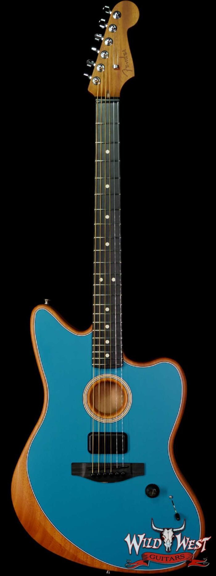 Fender American Acoustasonic Jazzmaster Ebony Fingerboard Ocean Turquoise - Image 1