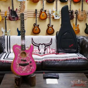Fender American Acoustasonic Telecaster Ebony Fingerboard Pink Paisley 5.00 LBS US211488A - Image 6