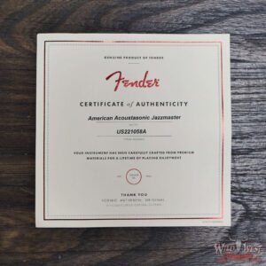 Fender American Acoustasonic Jazzmaster Ebony Fingerboard Arctic White - Image 12