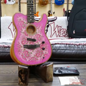 Fender American Acoustasonic Telecaster Ebony Fingerboard Pink Paisley 5.30 LBS US221521A - Image 8