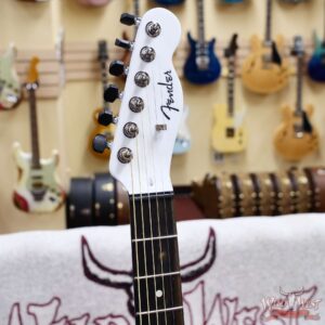 Fender Limited Edition FINNEAS American Acoustasonic® Telecaster® Ebony Fingerboard Satin Arctic White 5.15 LBS with Hardshell Case - Image 6