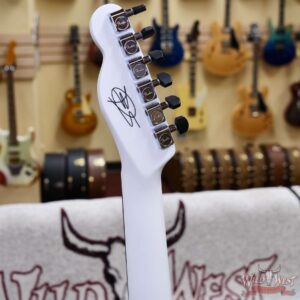 Fender Limited Edition FINNEAS American Acoustasonic® Telecaster® Ebony Fingerboard Satin Arctic White 5.15 LBS with Hardshell Case - Image 9