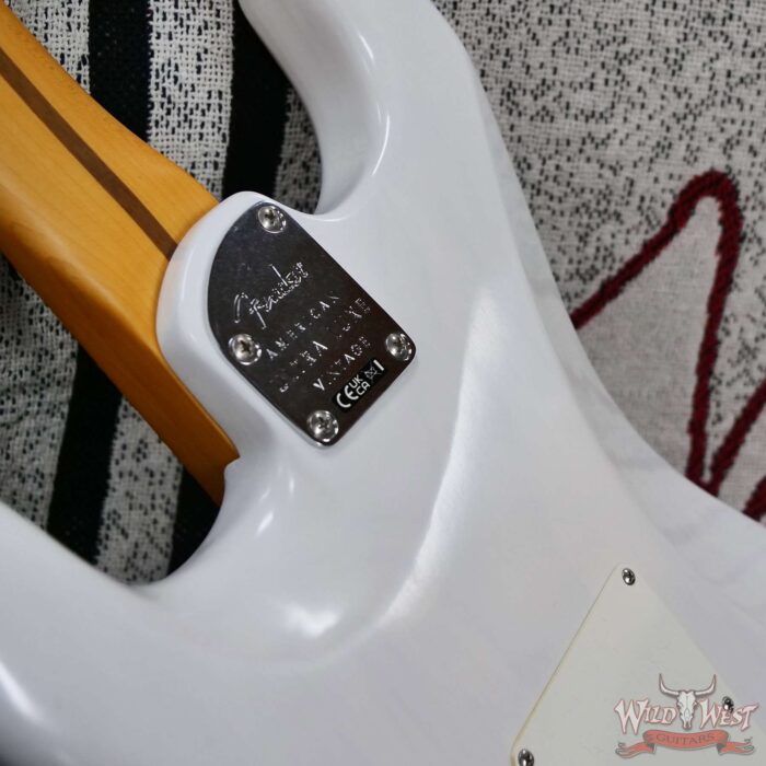 Fender American Ultra Luxe Vintage ‘50s Stratocaster Ash Body Maple Fingerboard White Blonde 8.1 lbs - Image 13