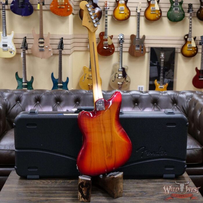 Fender American Ultra Jazzmaster Ash Body Maple Fingerboard Plasma Red Burst - Image 8