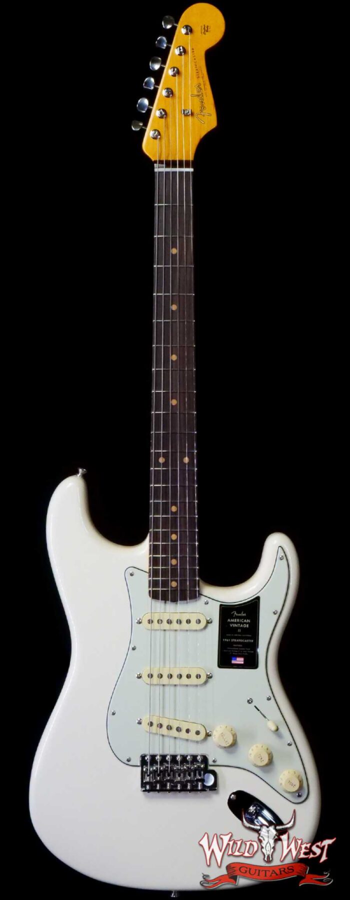Fender American Vintage II 1961 Stratocaster Rosewood Fingerboard Olympic White - Image 1
