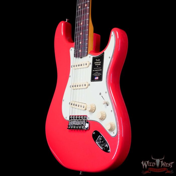 Fender American Vintage II 1961 Stratocaster Rosewood Fingerboard Fiesta Red - Image 2