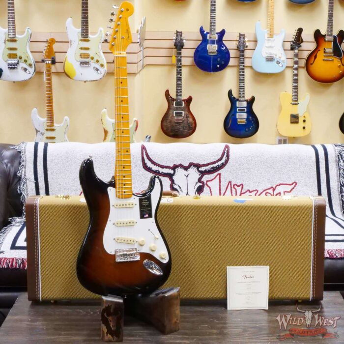 Fender American Vintage II 1957 Stratocaster Maple Neck 2-Color Sunburst 7.75 LBS - Image 4