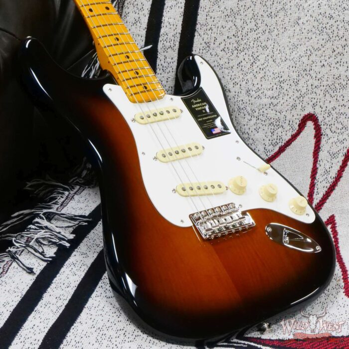 Fender American Vintage II 1957 Stratocaster Maple Neck 2-Color Sunburst 7.75 LBS - Image 6
