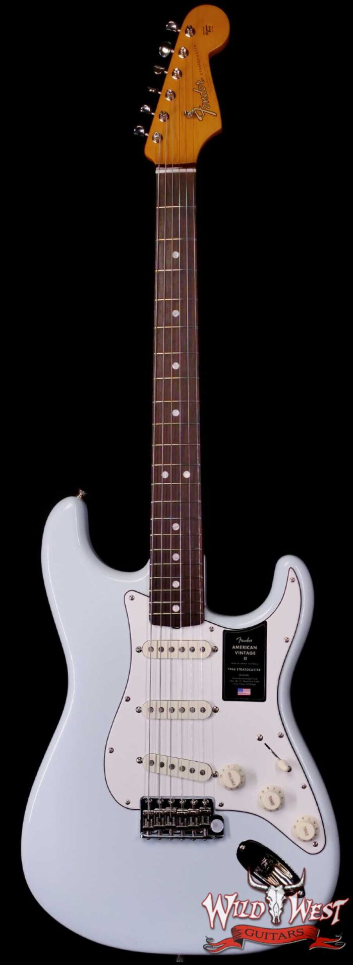 Fender American Vintage II 1965 Stratocaster Rosewood Fingerboard Gloss Nitro Sonic Blue 7.80 LBS - Image 1