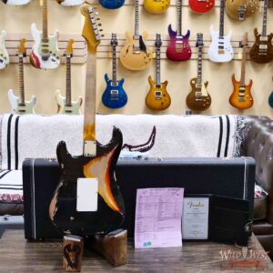 Fender Custom Shop Wild West Black Lightning Stratocaster HSS Floyd Rose Rosewood Fingerboard 22 Frets Heavy Relic 3 Tone Sunburst 8.00 LBS - Image 9