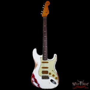 Fender Custom Shop Wild West White Lightning 2.0 Stratocaster HSS Rosewood Board 21 Frets Heavy Relic Lipstick Pink Metallic 8.00 LBS - Image 3