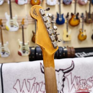 Fender Custom Shop Wild West White Lightning Stratocaster HSS Floyd Rose Rosewood Board 22 Frets Heavy Relic Lipstick Pink Metallic 8.05 LBS - Image 11