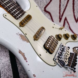 Fender Custom Shop Wild West White Lightning Stratocaster HSS Floyd Rose Rosewood Board 22 Frets Heavy Relic Lipstick Pink Metallic 8.05 LBS - Image 9
