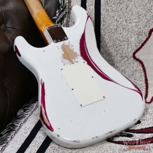 Fender Custom Shop Wild West White Lightning Stratocaster HSS Floyd Rose Rosewood Board 22 Frets Heavy Relic Lipstick Pink Metallic 8.05 LBS - Image 13