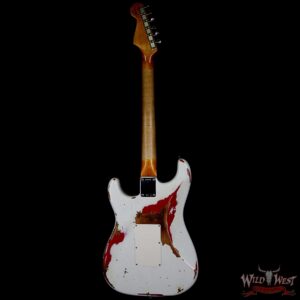 Fender Custom Shop White Lightning HSS Floyd Rose Stratocaster Rosewood Fretboard 21 Frets Torino Red - Image 6