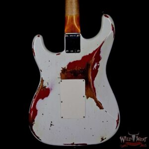 Fender Custom Shop White Lightning HSS Floyd Rose Stratocaster Rosewood Fretboard 21 Frets Torino Red - Image 7