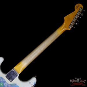Fender Custom Shop Wild West Exclusive White Lightning Stratocaster HSS Floyd Rose Heavy Relic Rosewood Board 22 Frets Blue Flower - Image 13