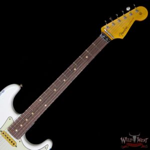 Fender Custom Shop Wild West Exclusive White Lightning Stratocaster HSS Floyd Rose Heavy Relic Rosewood Board 22 Frets Blue Flower - Image 9