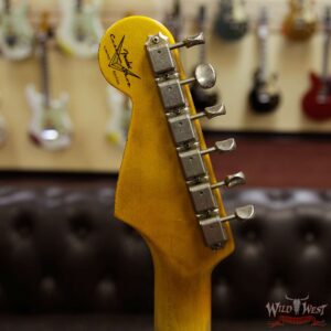 Fender Custom Shop Wild West Exclusive White Lightning Stratocaster HSS Floyd Rose Heavy Relic Rosewood Board 22 Frets Blue Flower - Image 14