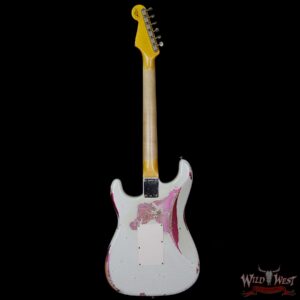 Fender Custom Shop White Lightning Stratocaster Floyd Rose HSS Heavy Relic Rosewood Board 22 Frets Pink Paisley - Image 6