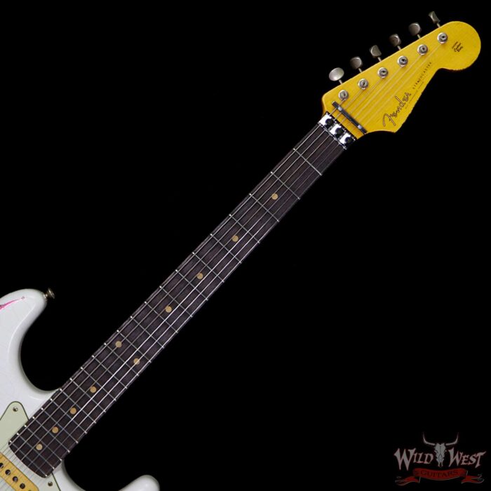 Fender Custom Shop White Lightning Stratocaster Floyd Rose HSS Heavy Relic Rosewood Board 22 Frets Pink Paisley - Image 9