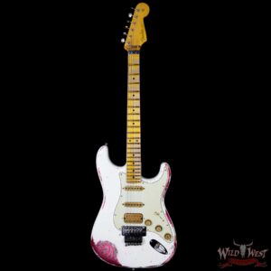 Fender Custom Shop White Lightning Stratocaster HSS Floyd Rose Heavy Relic Maple Neck 22 Frets Pink Paisley - Image 5