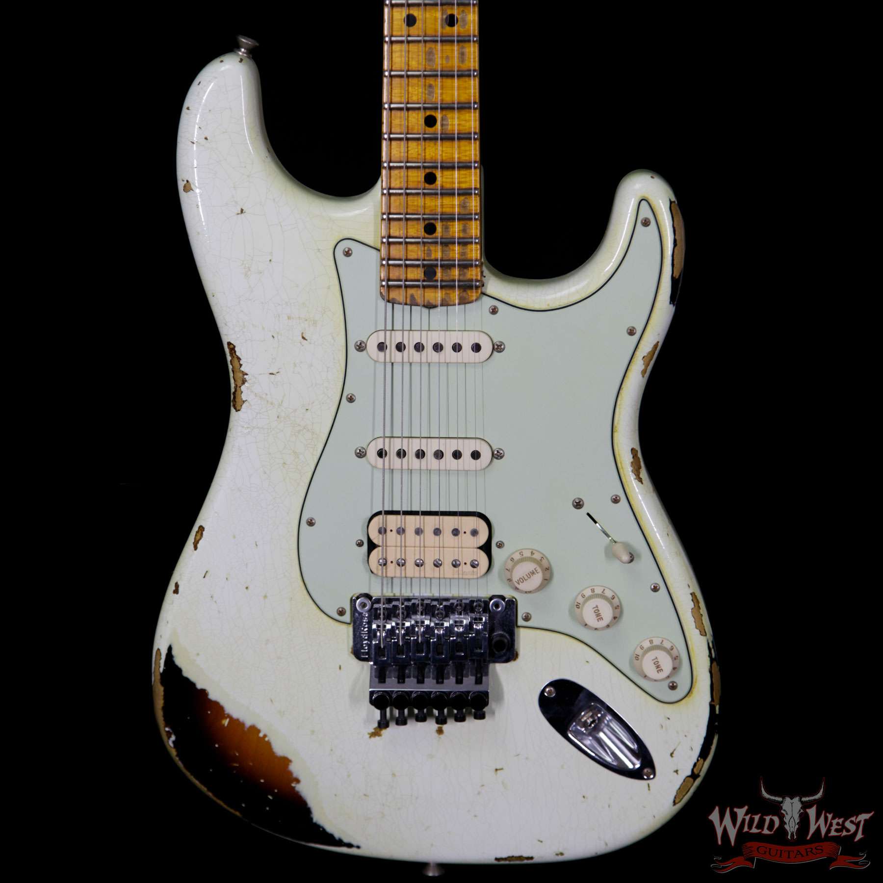 fender-wl-yel-r79556-bbf__wwg.jpg Fender Custom Shop White Lightning Stratocaster Heavy Relic Floyd Rose HSS 21 Maple Neck 3 Tone Sunburst - Image 3