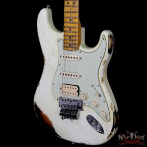 Fender Custom Shop White Lightning Stratocaster Heavy Relic Floyd Rose HSS 21 Maple Neck 3 Tone Sunburst - Image 2
