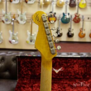 Fender Custom Shop Wild West Exclusive White Lightning Stratocaster HSS Floyd Rose Heavy Relic Rosewood Board 21 Frets Blue Flower - Image 14