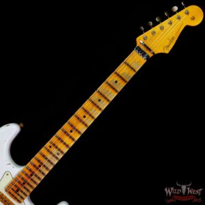 Fender Custom Shop Wild West White Lightning Stratocaster HSS Floyd Rose Maple Board 22 Frets Heavy Relic Lake Placid Blue - Image 4