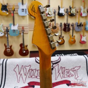 Fender Custom Shop Wild West White Lightning Stratocaster HSS Floyd Rose Maple Board 22 Frets Heavy Relic Lake Placid Blue - Image 10