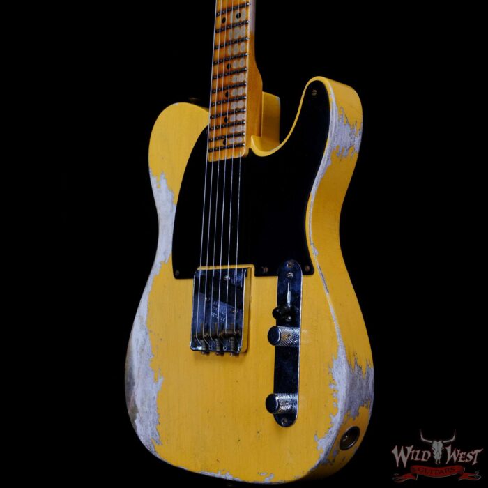 Fender Custom Shop 1950 Ash Esquire Hand-Wound Pickup Heavy Relic Aged Nocaster Blonde 6.90 LBS - Image 2