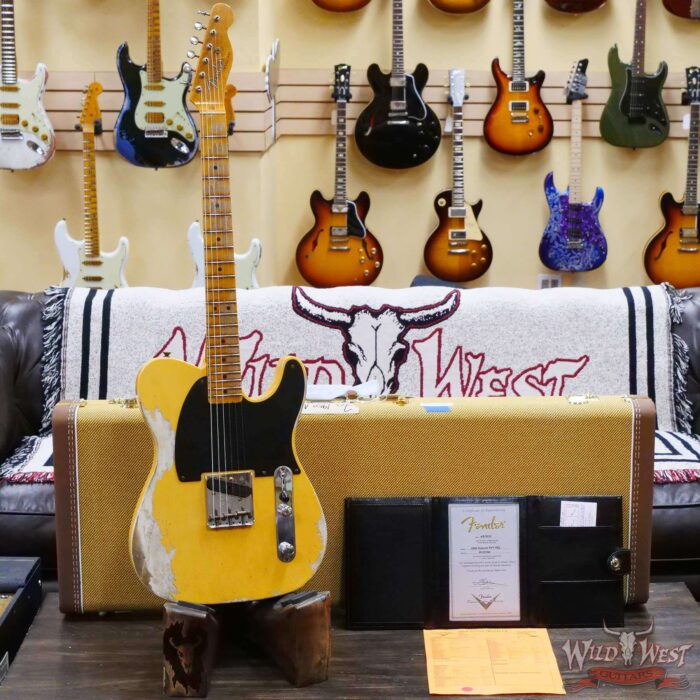 Fender Custom Shop 1950 Ash Esquire Hand-Wound Pickup Heavy Relic Aged Nocaster Blonde 6.90 LBS - Image 6