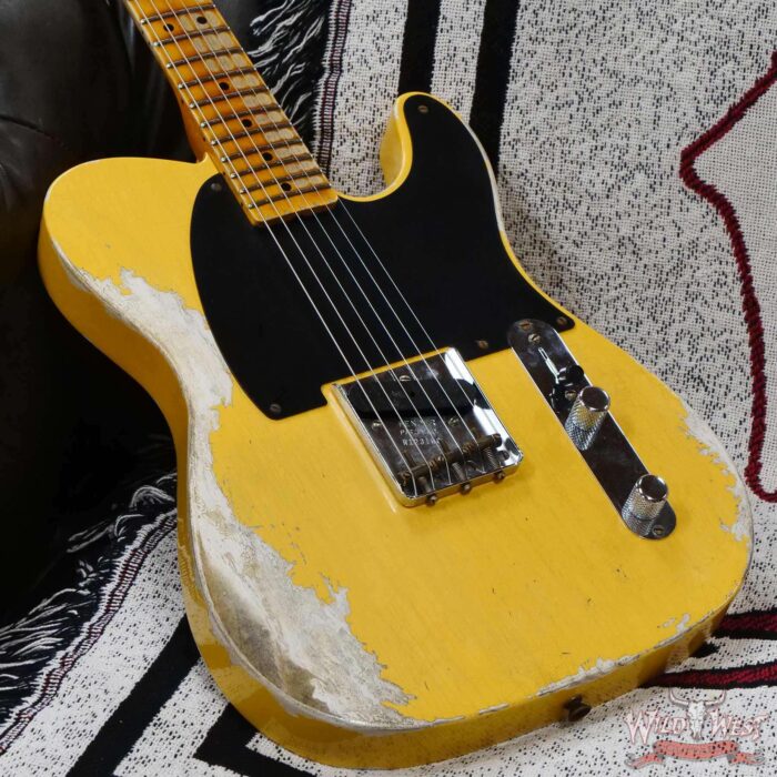 Fender Custom Shop 1950 Ash Esquire Hand-Wound Pickup Heavy Relic Aged Nocaster Blonde 6.90 LBS - Image 8