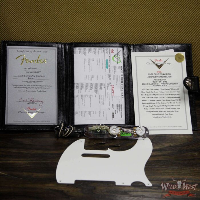 2020 NAMM Limited Edition Fender Custom Shop Vintage Custom 1950 Esquire Journeyman Relic Aged Black - Image 14