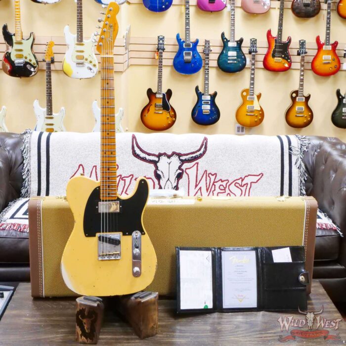 Fender Custom Shop Limited Edition 1951 Telecaster HS Relic Aged Nocaster Blonde 7.00 LBS - Image 6