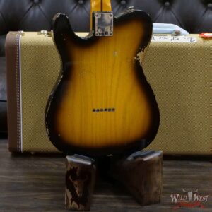 Fender Custom Shop 1951 Telecaster Relic Maple Neck 2 Tone Sunburst 7.15 LBS - Image 11