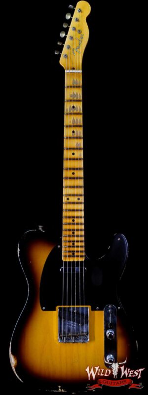 Fender Custom Shop 1951 Telecaster Relic Maple Neck 2 Tone Sunburst 7.15 LBS