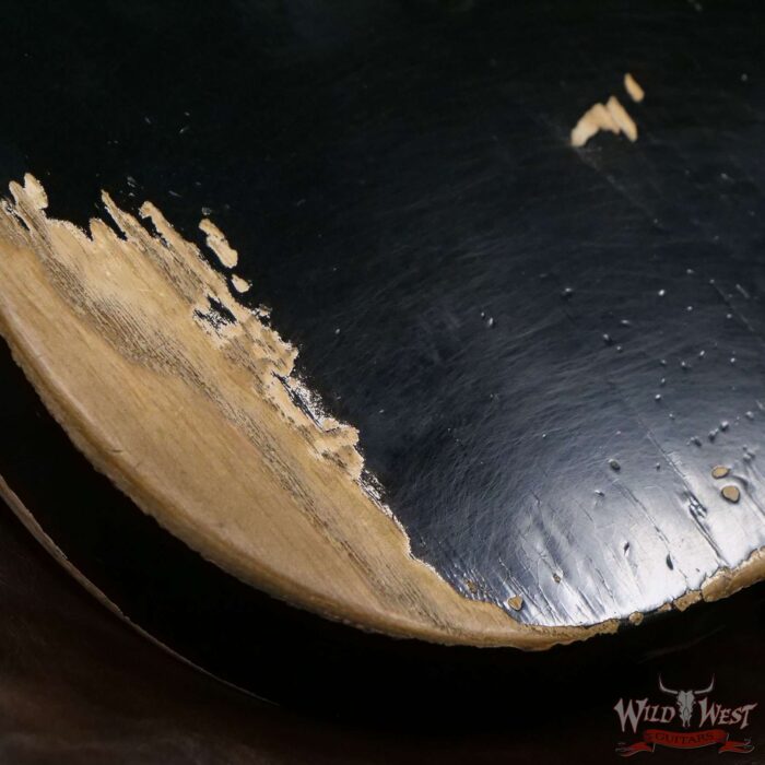Fender Custom Shop 1952 Telecaster Maple Neck Heavy Relic Aged Black with Black Pickguard - Image 13