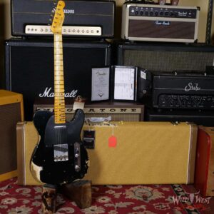 Fender Custom Shop 1952 Telecaster Heavy Relic Ash Body Maple Neck Black - Image 6