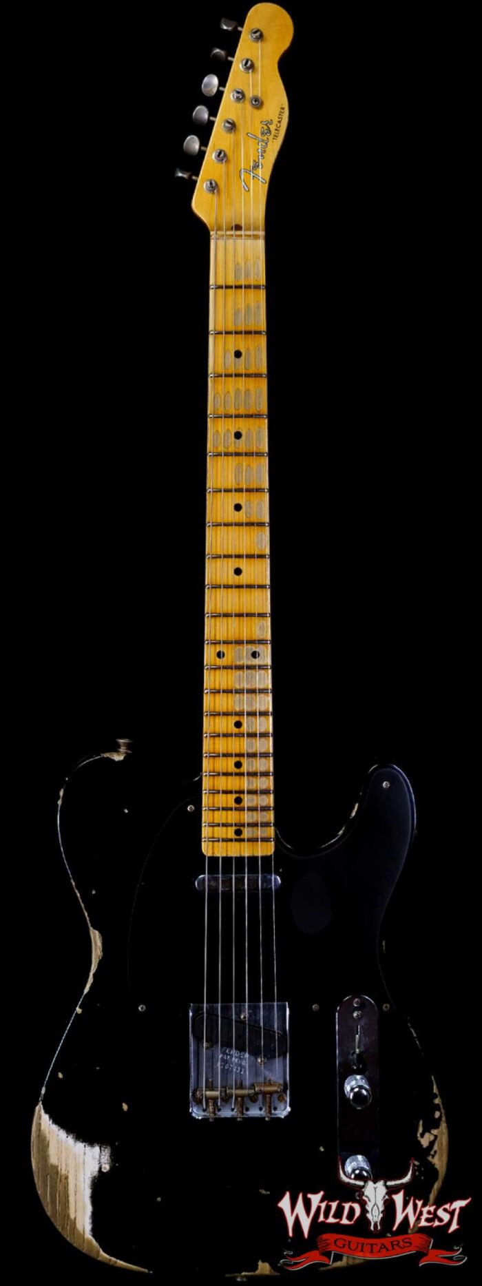 Fender Custom Shop 1952 Telecaster Heavy Relic Ash Body Maple Neck Black - Image 1