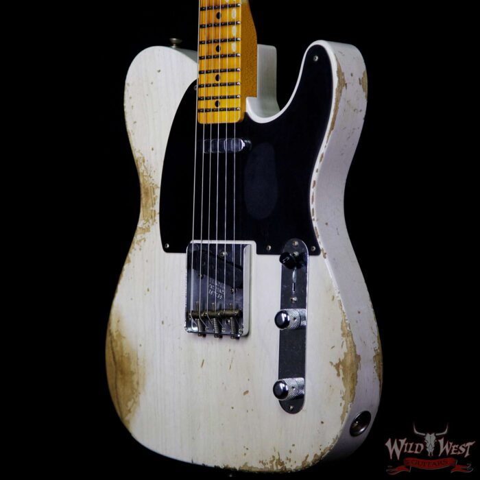 Fender Custom Shop 1952 Telecaster Heavy Relic Maple Neck White Blonde - Image 2