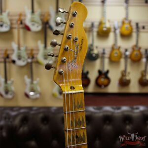 Fender Custom Shop 1952 Telecaster Heavy Relic Maple Neck Black with Black Pickguard - Image 7