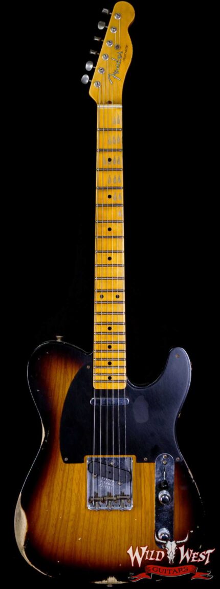 Fender Custom Shop 1952 Telecaster Relic Ash Body Maple Neck 2 Tone Sunburst 7.10 LBS