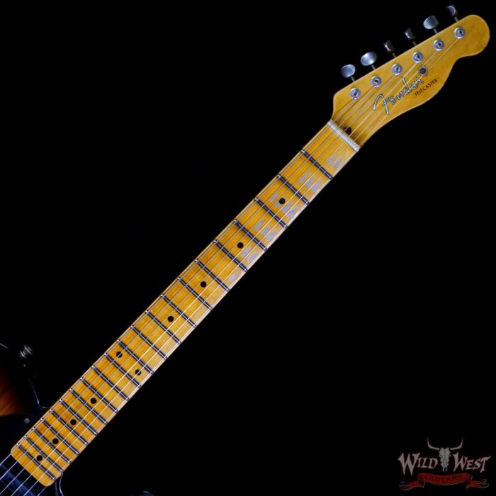 Fender Custom Shop 1952 Telecaster Relic Ash Body Maple Neck 2 Tone Sunburst 7.10 LBS - Image 4