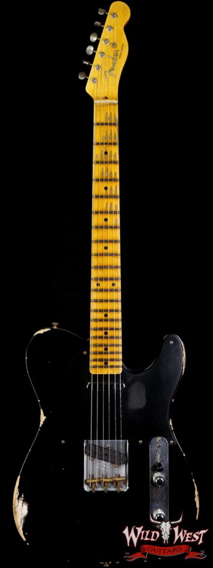 Fender Custom Shop 1952 Telecaster Relic Ash Body Maple Neck Black 7.20 LBS