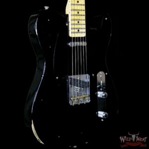 Fender Custom Shop 1952 Telecaster Relic Maple Fretboard Faded Black - Image 4