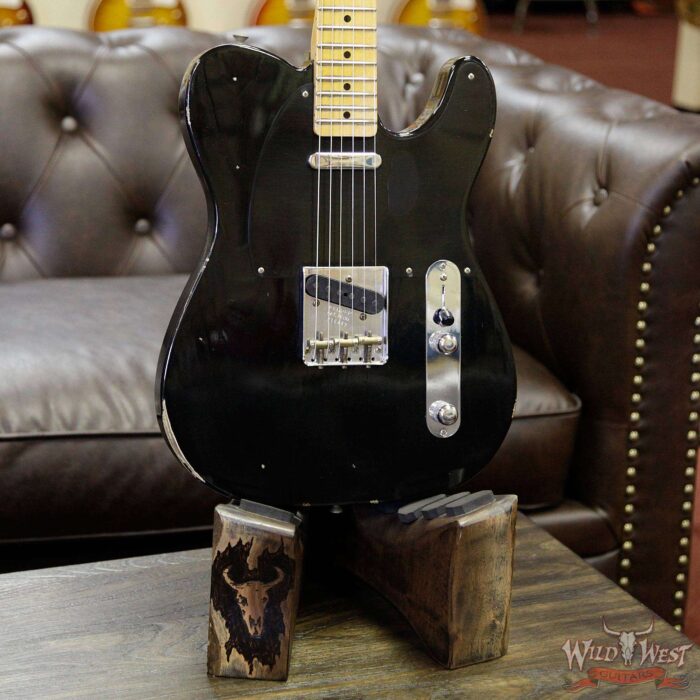 Fender Custom Shop 1952 Telecaster Relic Maple Fretboard Faded Black - Image 13